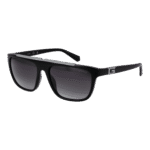 Guess Rechteck Sonnenbrille GU00122 5701B in Schwarz – 45° Seitenansicht