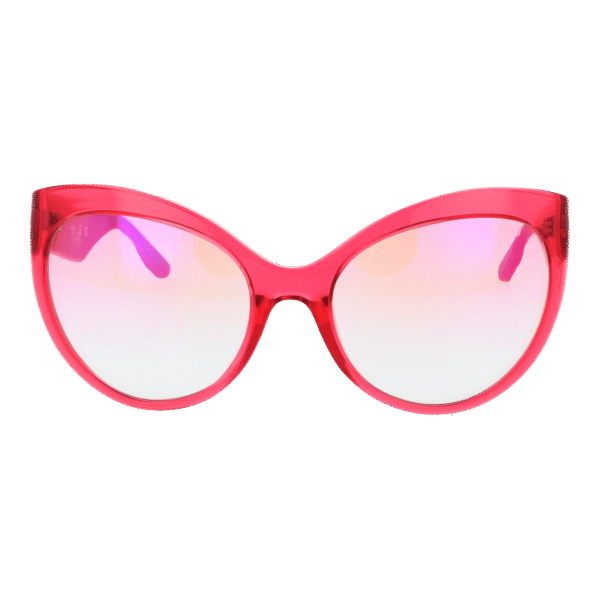 Guess Sonnenbrille GU00130 6172U – Frontansicht mit Edelstahl Rahmen und Rosa Gläsern