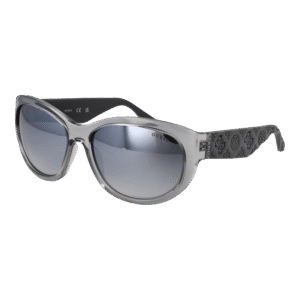 Guess Oval Sonnenbrille GU00131 6020C in Grau – 45° Seitenansicht