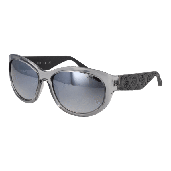 Guess Oval Sonnenbrille GU00131 6020C in Grau – 45° Seitenansicht