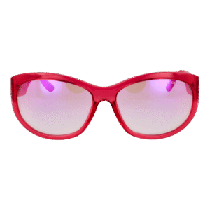 Guess Sonnenbrille GU00131 6072U – Frontansicht mit Edelstahl Rahmen und Rosa Gläsern