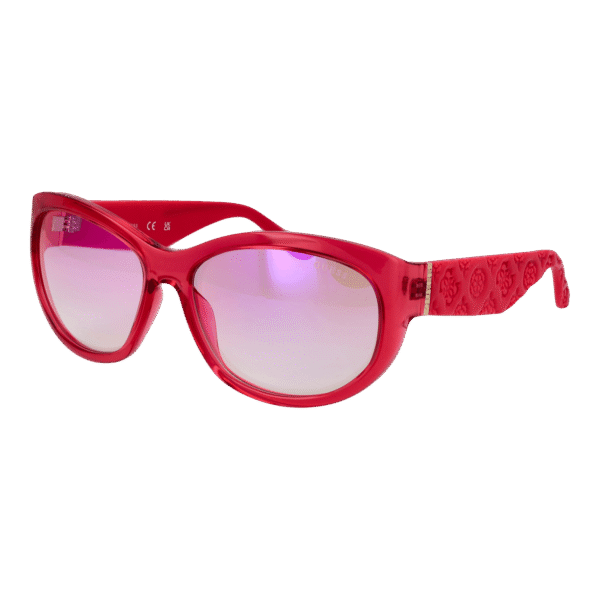 Guess Oval Sonnenbrille GU00131 6072U in Rosa – 45° Seitenansicht