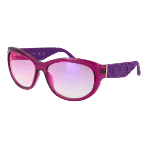 Guess Oval Sonnenbrille GU00131 6081Z in Lila – 45° Seitenansicht