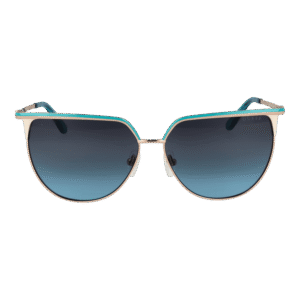 Guess Sonnenbrille GU00132 5892W – Frontansicht mit Metall Rahmen und Blau Gläsern