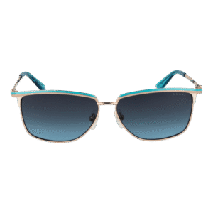 Guess Sonnenbrille GU00133 5692W – Frontansicht mit Metall Rahmen und Blau Gläsern