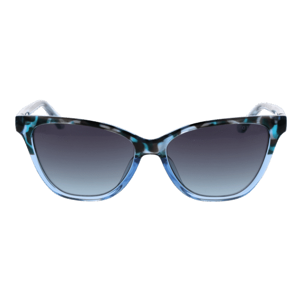 Guess Sonnenbrille GU7777 5592W – Frontansicht mit Kunststoff Rahmen und Blau Gläsern