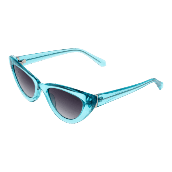 Guess Katzenaugen Sonnenbrille GU7811 5484B in Blau – 45° Seitenansicht