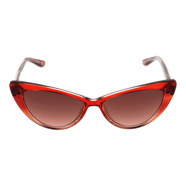 Guess Sonnenbrille GU7830 5571T – Frontansicht mit Kunststoff Rahmen und Rot Gläsern