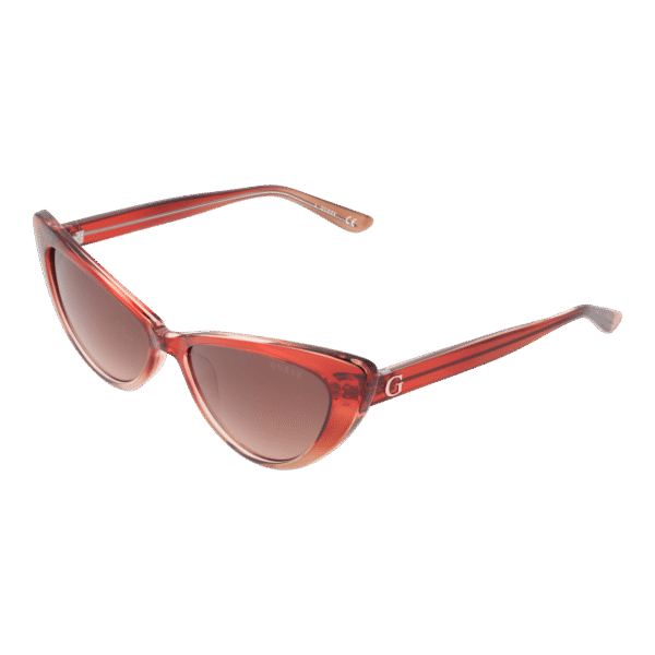 Guess Katzenaugen Sonnenbrille GU7830 5571T in Burgunder – 45° Seitenansicht