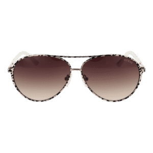 Guess Sonnenbrille GU7847 6033F – Frontansicht mit Metall Rahmen und Braun Gläsern