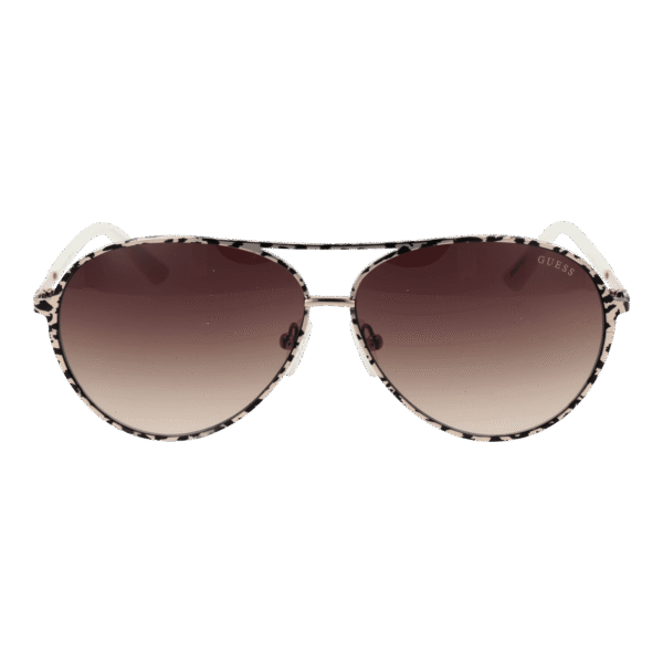 Guess Sonnenbrille GU7847 6033F – Frontansicht mit Metall Rahmen und Braun Gläsern