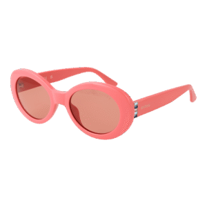 Guess Oval Sonnenbrille GU7904 5174S in Rosa – 45° Seitenansicht