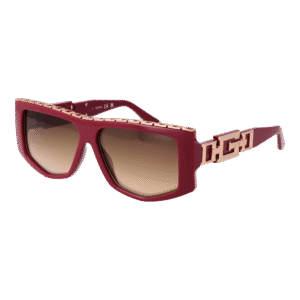 Guess Rechteck Sonnenbrille GU7914 5869G in Rot – 45° Seitenansicht