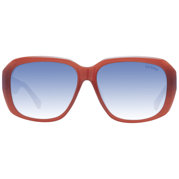 Guess Sonnenbrille GU8233 5844W – Frontansicht mit Kunststoff Rahmen und Blau Gläsern