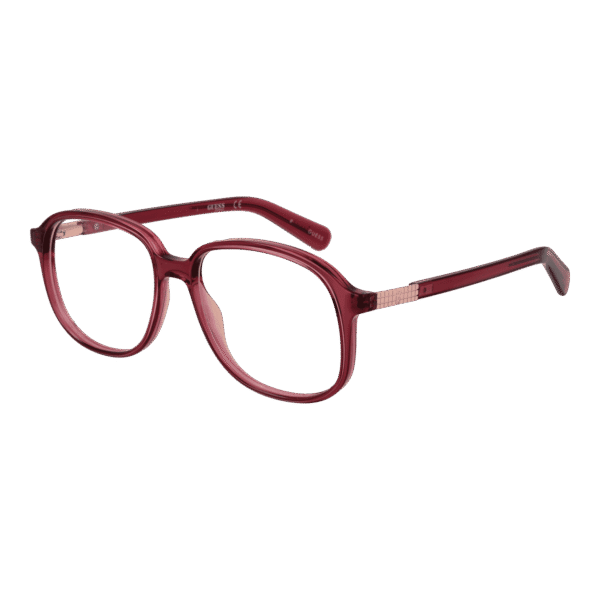 Guess Brille GU8255 53071 – 45° Seitenansicht Guess )} Brille GU8255 53071 in Burgunder