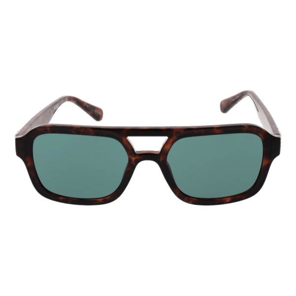 Guess Sonnenbrille GU8259 5353N – Frontansicht mit Kunststoff Rahmen und Grün Gläsern