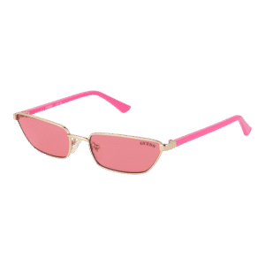Guess Katzenaugen Sonnenbrille GU8285 5732S in Gold – 45° Seitenansicht