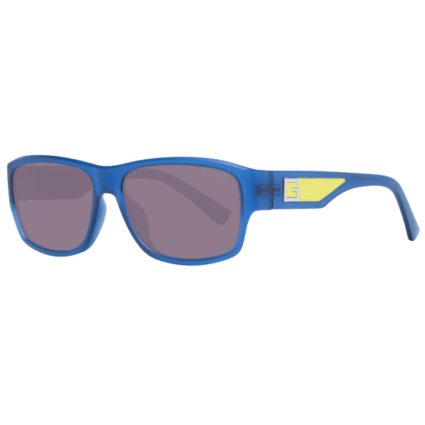 Guess Trapez Sonnenbrille GU9213 5191G in Blau – 45° Seitenansicht