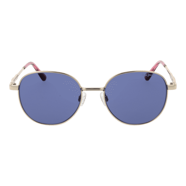 Pepe Jeans Sonnenbrille PJ5213 52402 – Frontansicht mit Metall Rahmen und Blau Gläsern