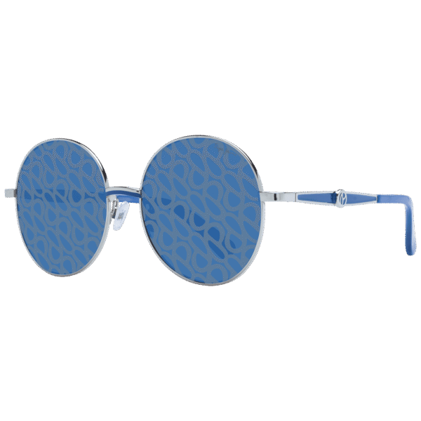 Pepe Jeans Rund Sonnenbrille PJ5214 55402 in Silber – 45° Seitenansicht