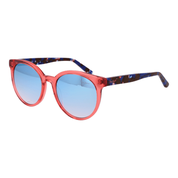 Pepe Jeans Rund Sonnenbrille PJ7400 52411 in Rot – 45° Seitenansicht