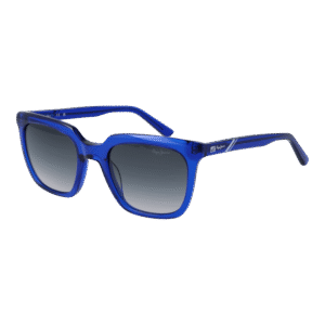 Pepe Jeans Rechteck Sonnenbrille PJ7408 52613 in Blau – 45° Seitenansicht