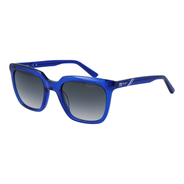 Pepe Jeans Rechteck Sonnenbrille PJ7408 52613 in Blau – 45° Seitenansicht