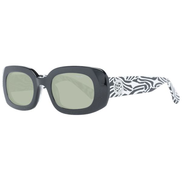 Pepe Jeans Rechteck Sonnenbrille PJ7410 49075P in Schwarz – 45° Seitenansicht