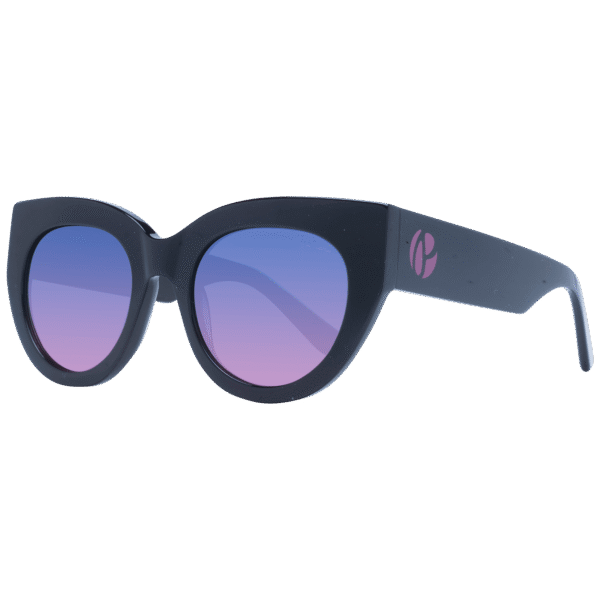 Pepe Jeans Katzenaugen Sonnenbrille PJ7423 50001 in Schwarz – 45° Seitenansicht