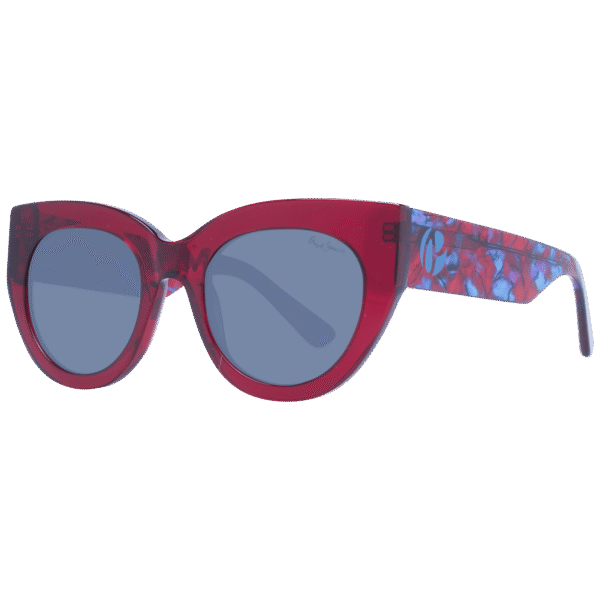 Pepe Jeans Rund Sonnenbrille PJ7423 50263 in Rot – 45° Seitenansicht