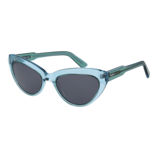 Pepe Jeans Katzenaugen Sonnenbrille PJ7428 55576 in Blau – 45° Seitenansicht
