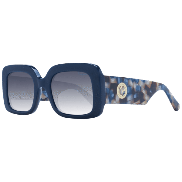 Pepe Jeans Rechteck Sonnenbrille PJ7429 52649 in Blau – 45° Seitenansicht