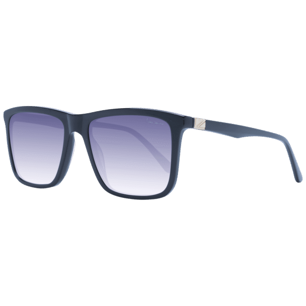 Pepe Jeans Rechteck Sonnenbrille PJ7433 56080 in Schwarz – 45° Seitenansicht