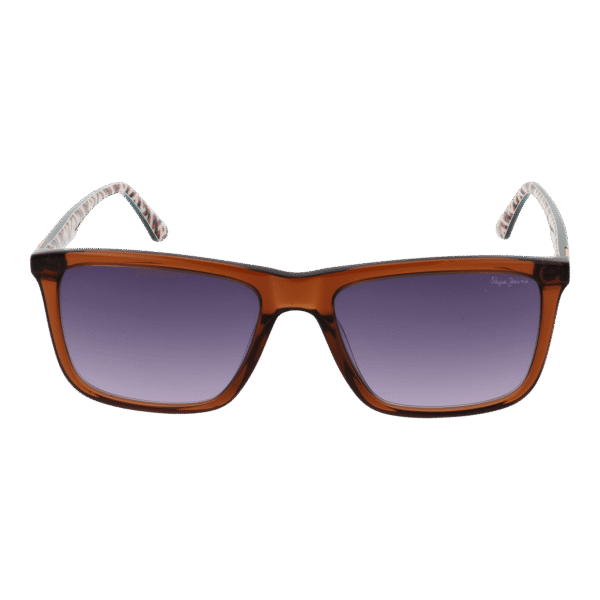 Pepe Jeans Sonnenbrille PJ7433 56196 – Frontansicht mit Azetat Rahmen und Lila Gläsern