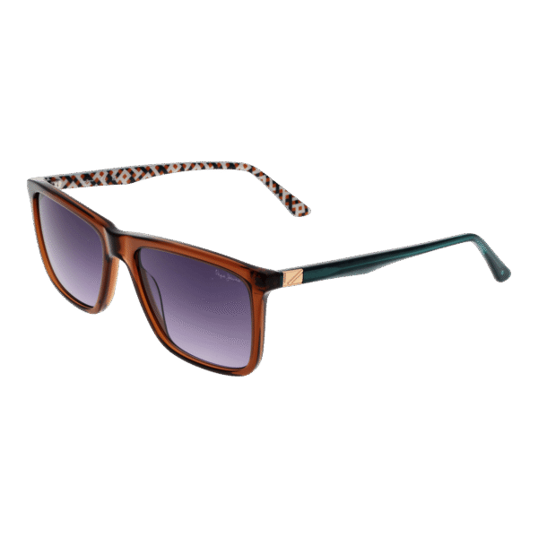 Pepe Jeans Quadrat Sonnenbrille PJ7433 56196 in Braun – 45° Seitenansicht