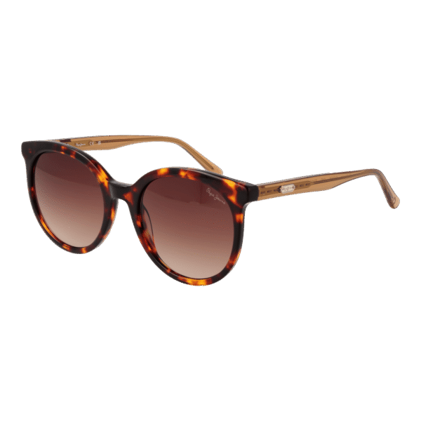 Pepe Jeans Rund Sonnenbrille PJ7436 53010 in Braun – 45° Seitenansicht