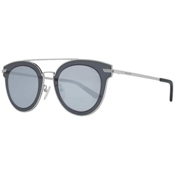 Police Rund Sonnenbrille SPL543G50579K in Silber – 45° Seitenansicht