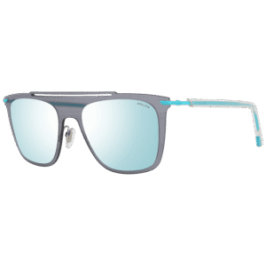 Police Rechteck Sonnenbrille PL581 52SG1X in Blau – 45° Seitenansicht
