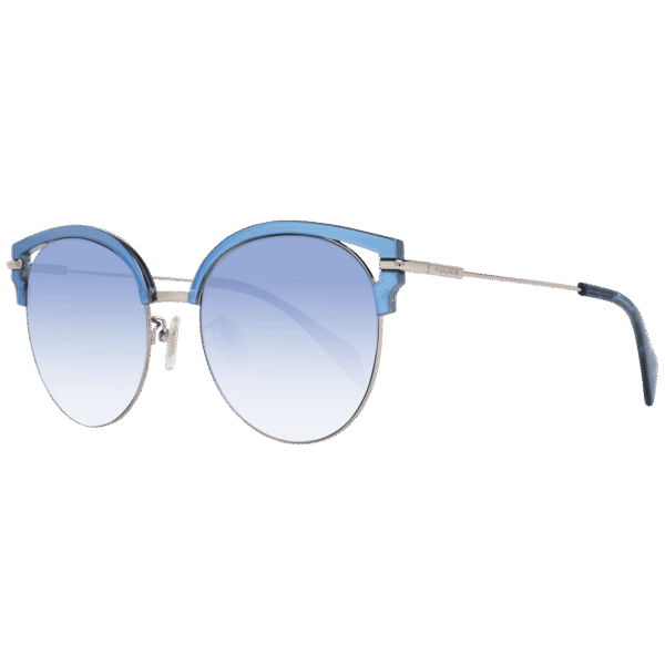 Police Schmetterling Sonnenbrille PL739 548FFB in Blau – 45° Seitenansicht