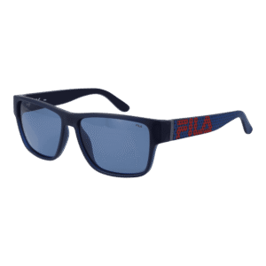 Fila Rechteck Sonnenbrille SFI006 57U43P in Blau – 45° Seitenansicht