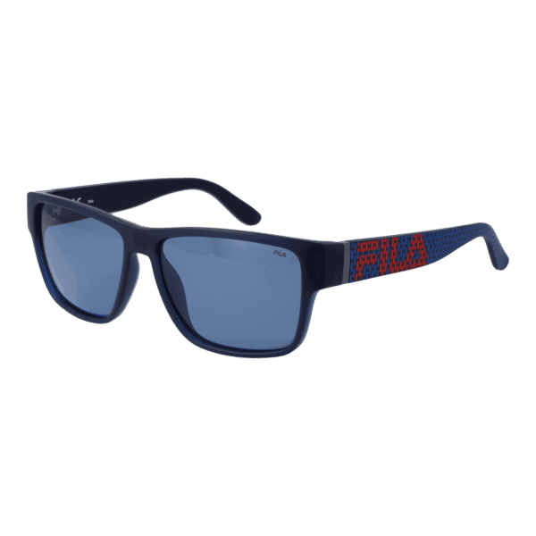 Fila Rechteck Sonnenbrille SFI006 57U43P in Blau – 45° Seitenansicht