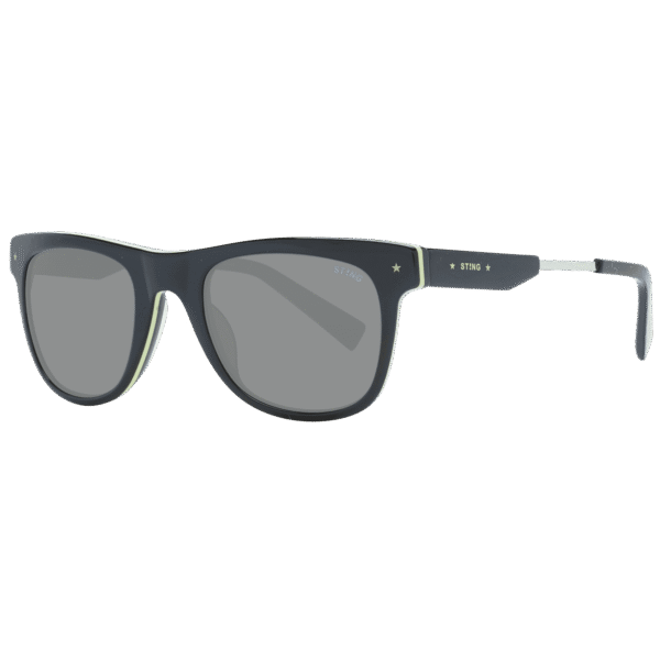 Sting Quadrat Sonnenbrille SST383 510B29 in Schwarz – 45° Seitenansicht