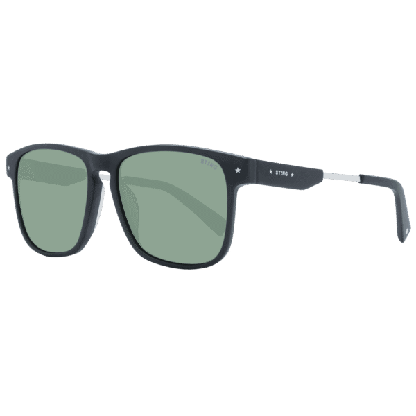 Sting Sonnenbrille SST384 550703 – 45° Seitenansicht Sting Quadrat Sonnenbrille SST384 550703 in Schwarz – 45° Seitenansicht