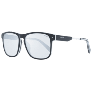 Sting Quadrat Sonnenbrille SST384 559H9X in Schwarz – 45° Seitenansicht