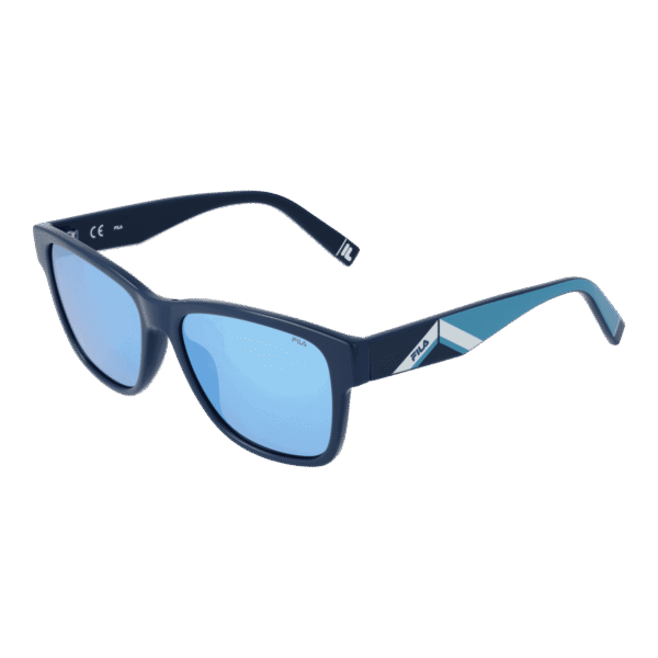 Fila Sonnenbrille SFI118V 55D82B – 45° Seitenansicht Fila Quadrat Sonnenbrille SFI118V 55D82B in Blau – 45° Seitenansicht