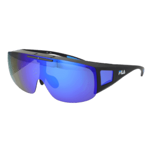 Fila Monoscheibe Sonnenbrille SFI126 99R43P in Schwarz – 45° Seitenansicht