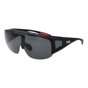 Fila Monoscheibe Sonnenbrille SFI126 99U28P in Schwarz – 45° Seitenansicht