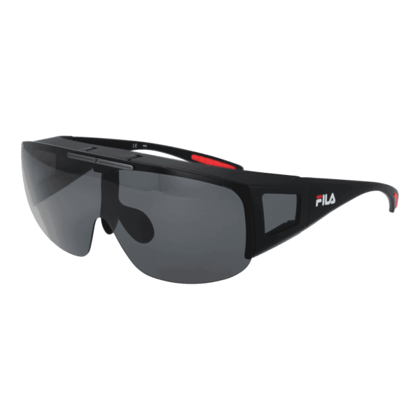 Fila Monoscheibe Sonnenbrille SFI126 99U28P in Schwarz – 45° Seitenansicht