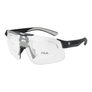 Fila Monoscheibe Sonnenbrille SFI127 99R43X in Schwarz – 45° Seitenansicht