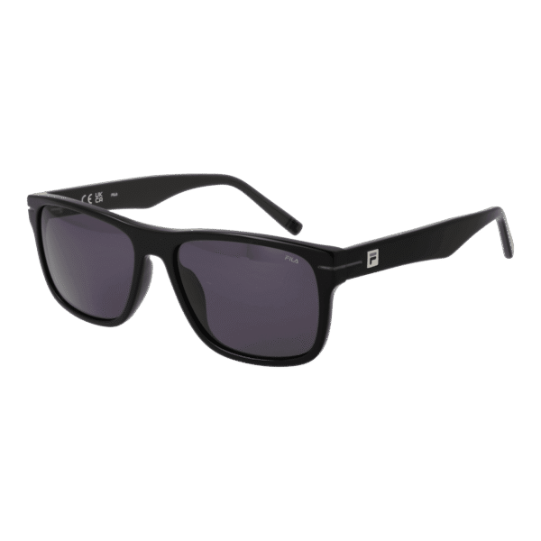Fila Sonnenbrille SFI208 560700 – 45° Seitenansicht Fila Quadrat Sonnenbrille SFI208 560700 in Schwarz – 45° Seitenansicht